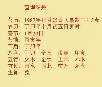 生辰八字五行查询免费，输入出生日期查五行免费