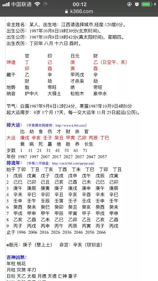 免费查询生辰八字，免费生辰八字测命运