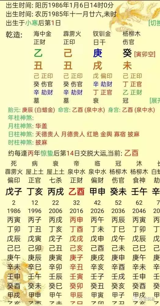 生辰八字查询免费，免费八字精批一生命运