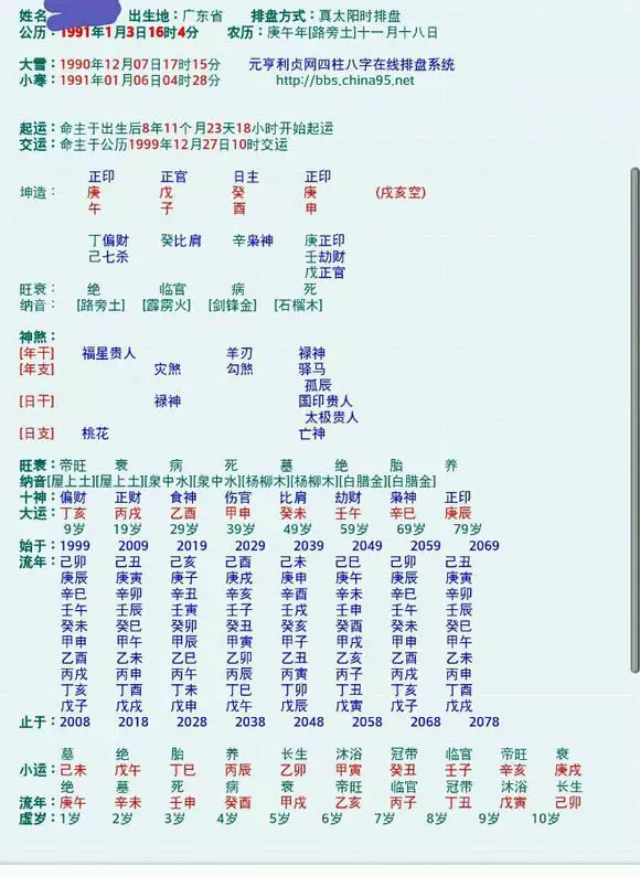 免费四柱预测八字剖析，命理八字精确分析表免费