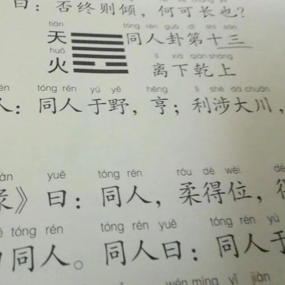 天火同人卦测八字