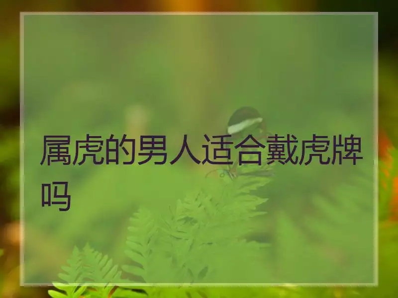 属虎的男性佩戴什么更好，牛年本命年男性佩戴什么好