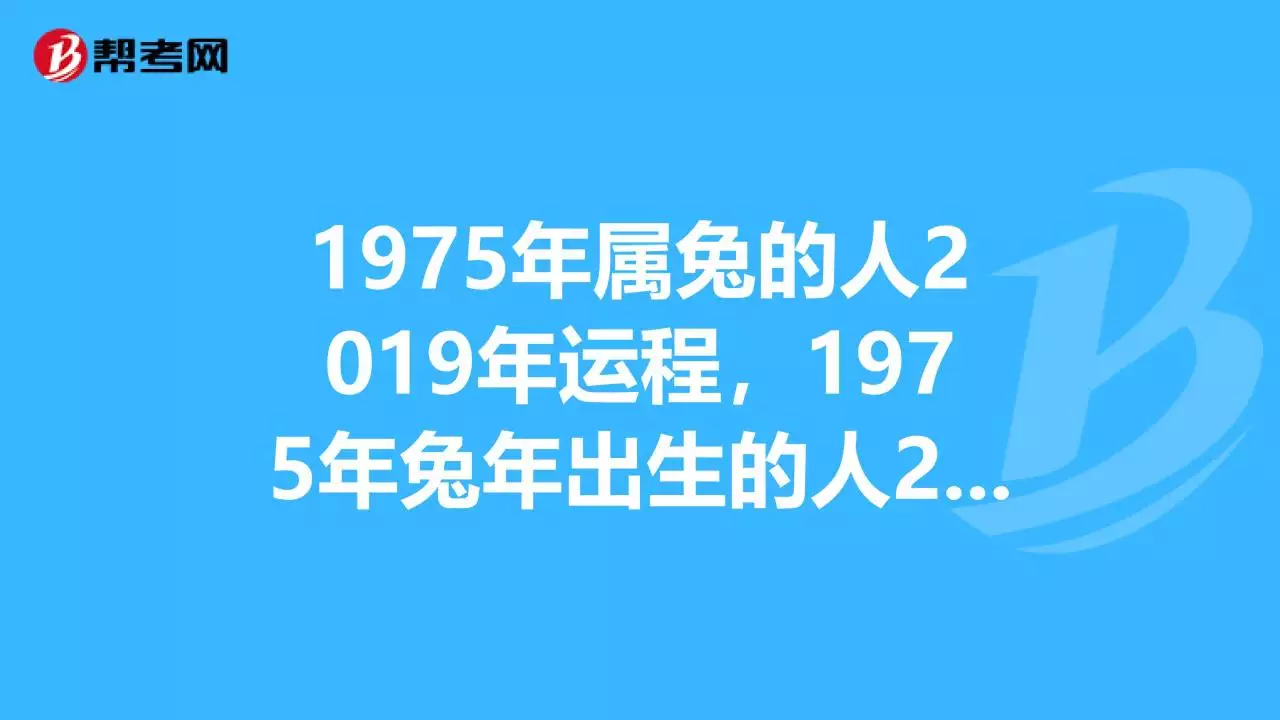 3、年生人在运势:年属兔年运势及运程