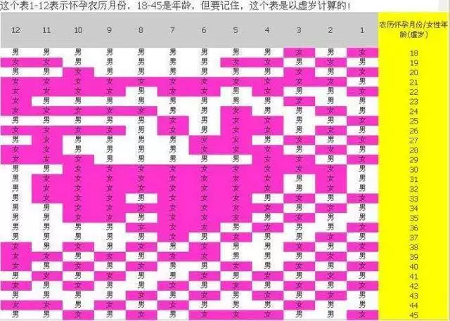 5、怀孕月份算男女计算器:49算法算男女怎么算的？