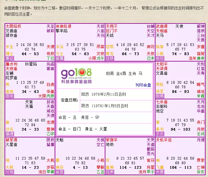 3、免费的命盘解析:命盘免费解析