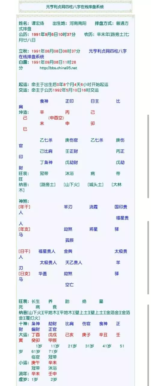 2、元亨利贞八字排盘网:元亨利贞八字排盘 请详批一下，谢谢