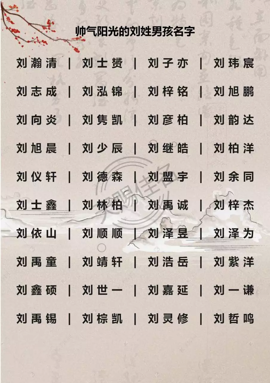 1、带木字旁的字男孩名字:刘姓男孩名字中要有木字旁和金字旁的字有哪些好听的名字？谢谢