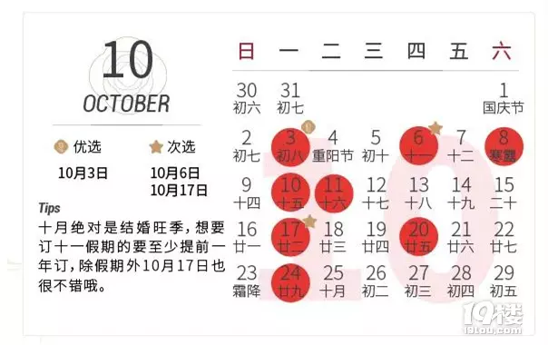 9、年结婚吉日表6月:属牛的年结婚吉日？