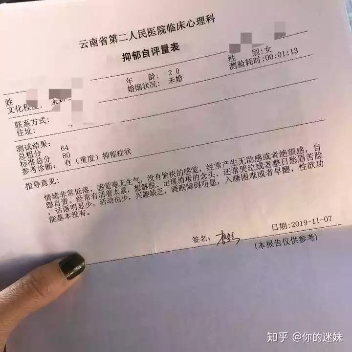 5、医院版抑郁测试免费:学生抑郁症测试题免费？