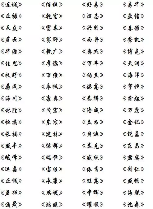 3、名字大全免费查询一下:免费起名字大全