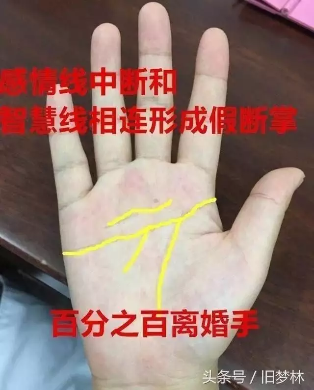 4、离婚的掌纹真的就会离婚吗:是不是离婚的人的手相离婚线都是断的？