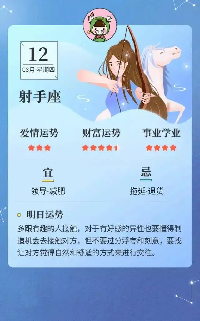 3、星座运势分析:星座运势