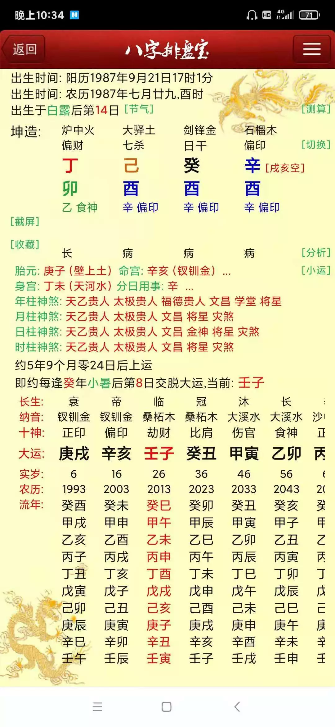 1、免费八字解读:生辰八字解析