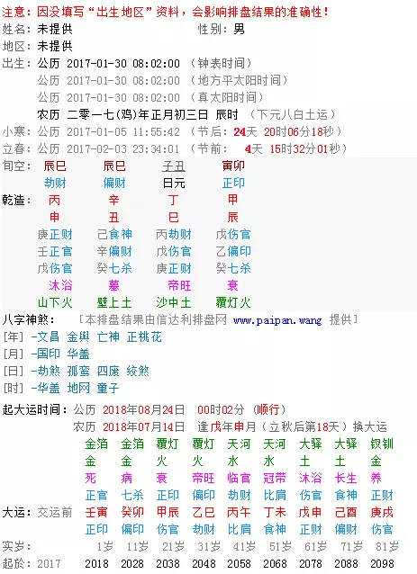 2、五行查询生辰八字查询:生辰八字五行查询