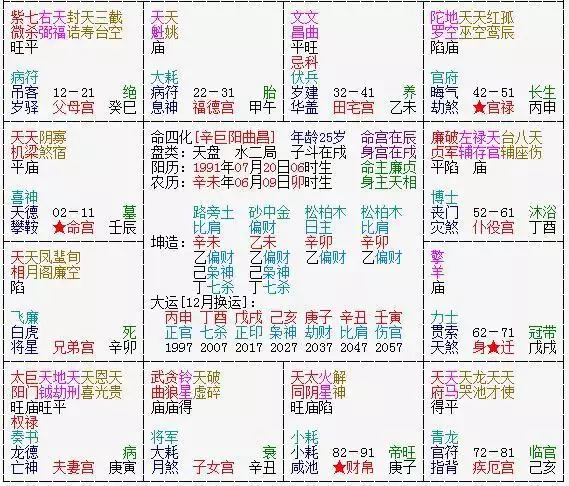 10、排盘各宫详批免费:免费斗数排盘详批如题 谢谢了