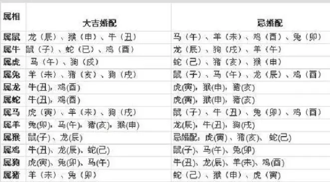 4、61年属牛的属相婚配表:年蛇的属相婚配表