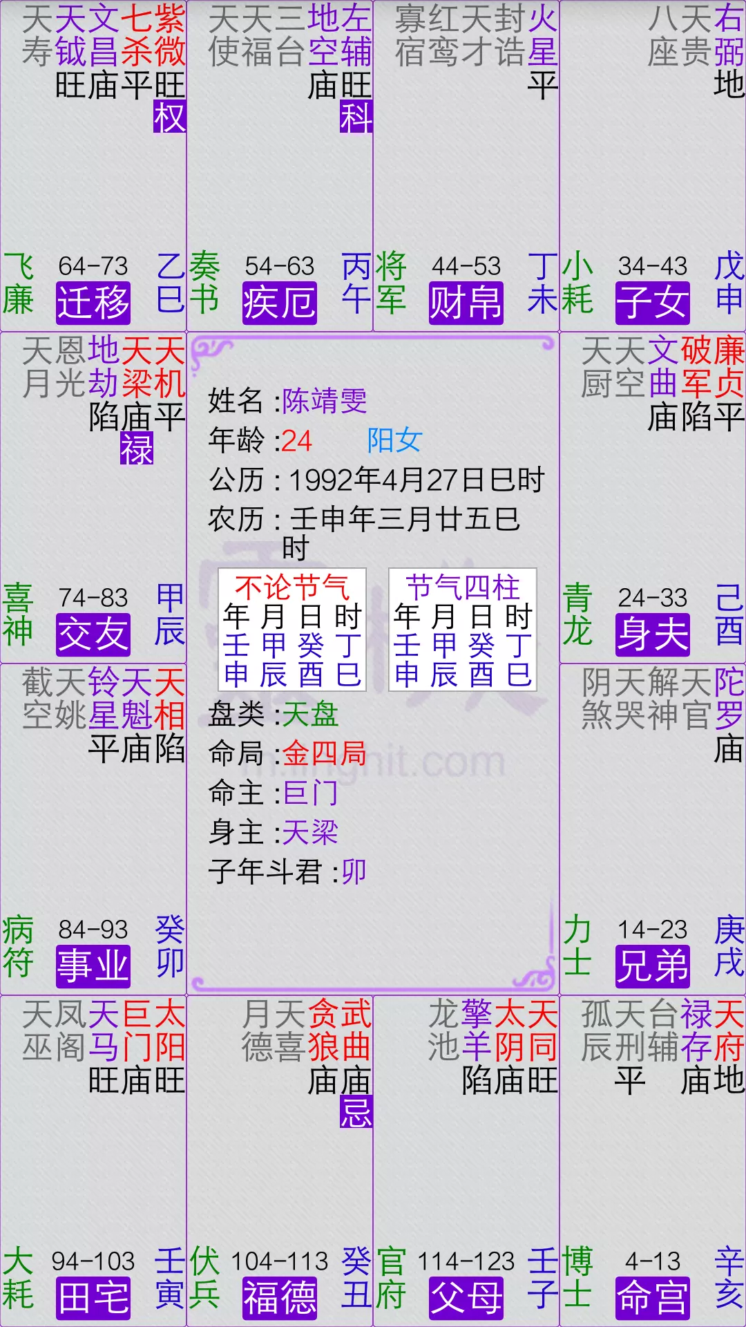 2、巨门男与巨门女婚配:天粱星男与巨门星女为夫妻可以吗？