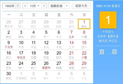 1992壬申猴年11月出生的人命运如何？(图文)