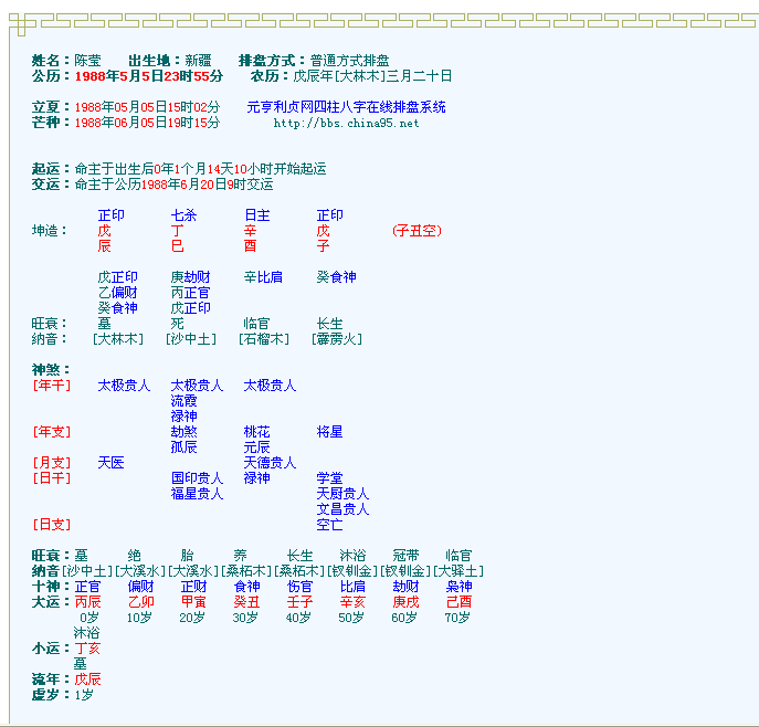 免费八字详细解说:真正免费八字终身详批