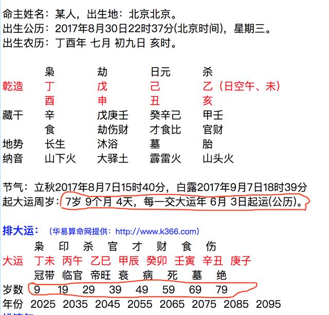 算命说走20年大运什么意思