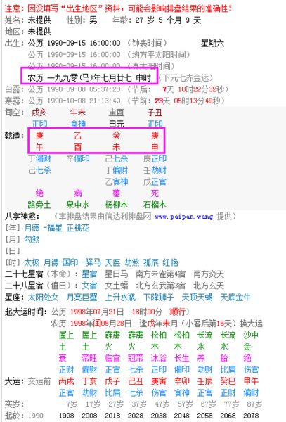 农历5月25日生辰八字