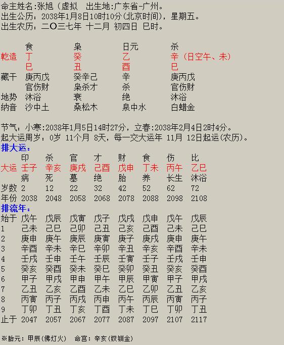 八字中时柱孤辰