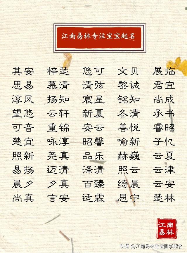 八字取名诗经