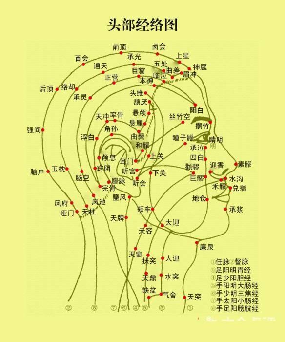 八字疗法对应图高清图