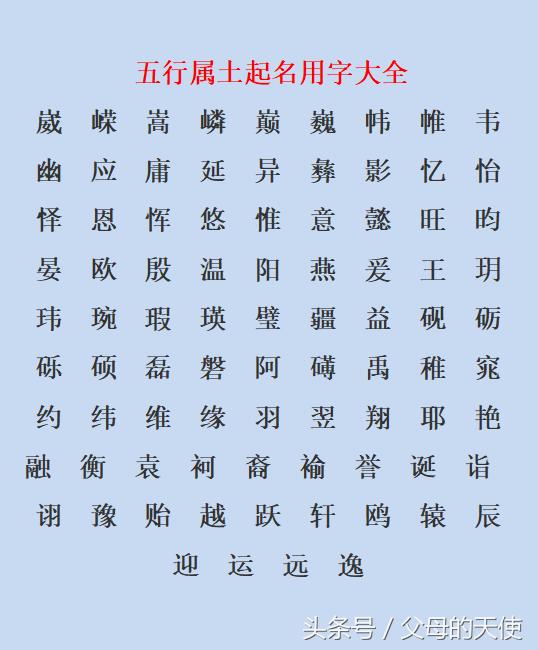 生辰八字五行属性取名