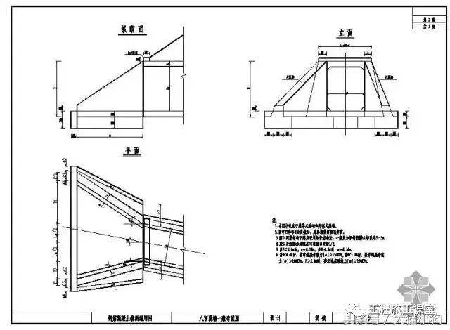 圆管涵八字翼墙工程量计算公式 涵管八字墙尺寸