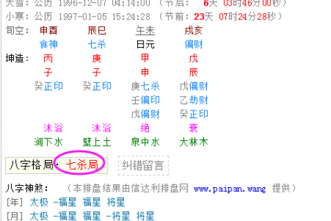 八字排格局的网站 三藏免费八字终身详批