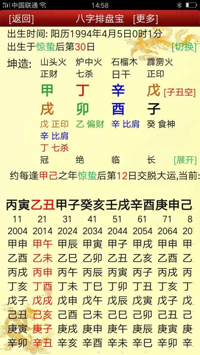 自己八字月时相克