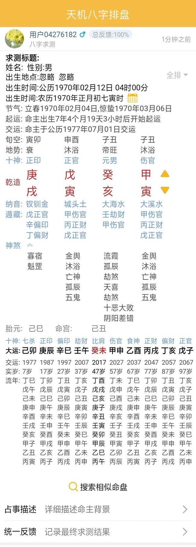 名字与八字吉凶查询 免费测名字打分100分