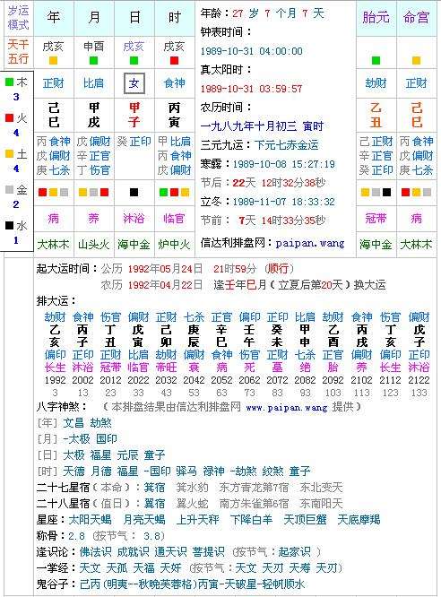 免费四免费四柱八字排盘 免费四免费四柱八字排盘详解