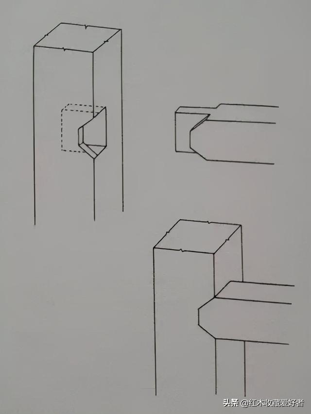 桌腿八字榫结构图