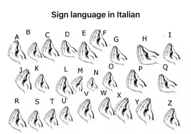 意大利的比八字手势