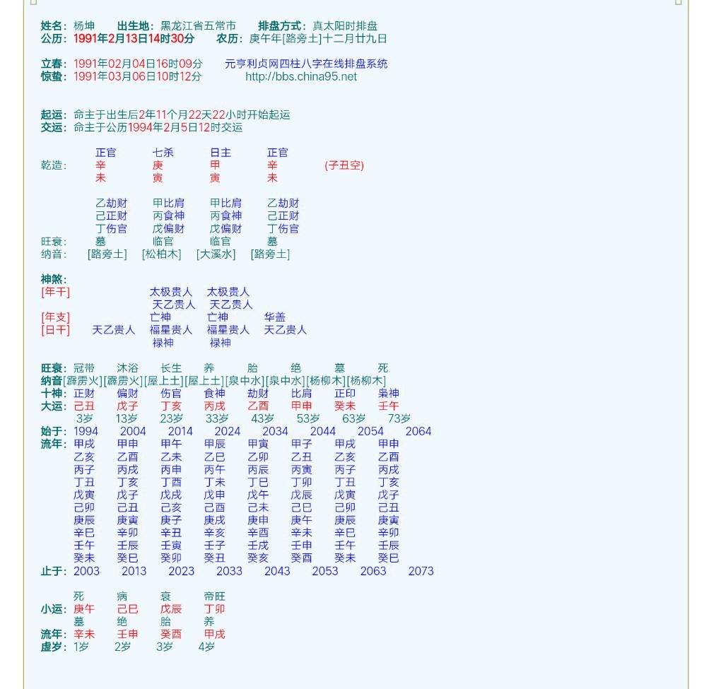 免费查八字强弱网 八字免费测强弱