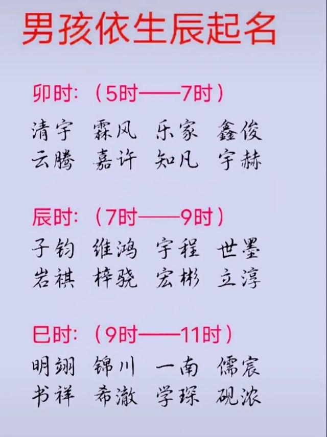 怎样按时辰八字取名