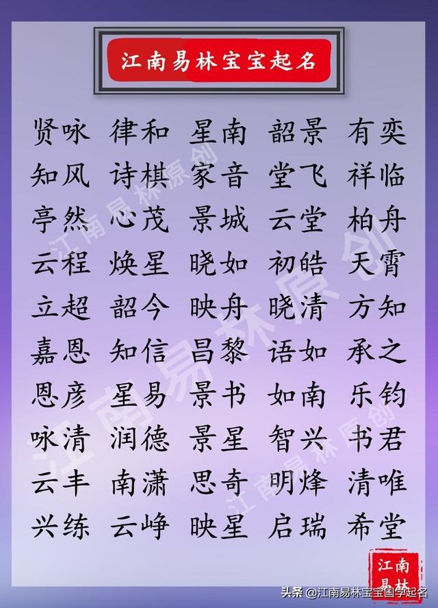 生辰八字男孩子取名字