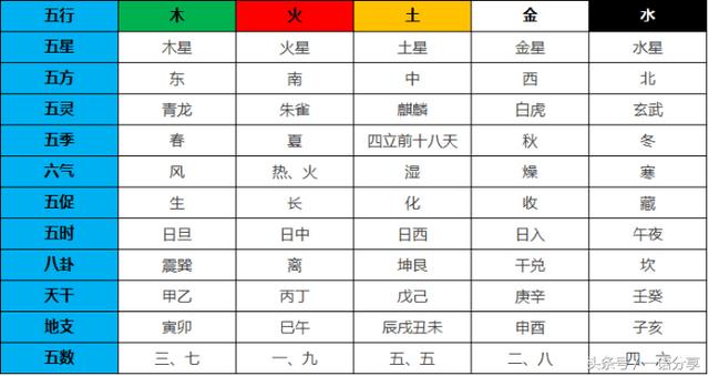 天之地支五行八字查询