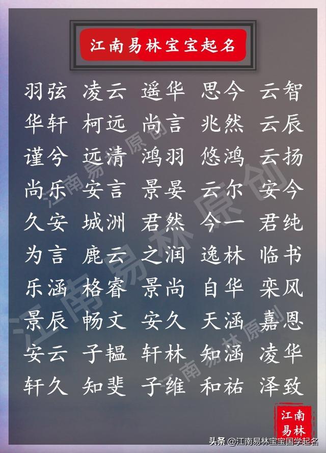 周易五行八字起名的