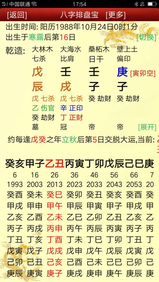 免费八字命理例子