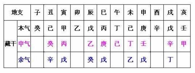 八字中地支藏干的作用