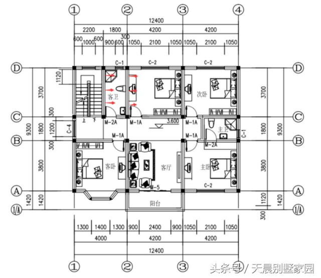 八字飘窗设计图