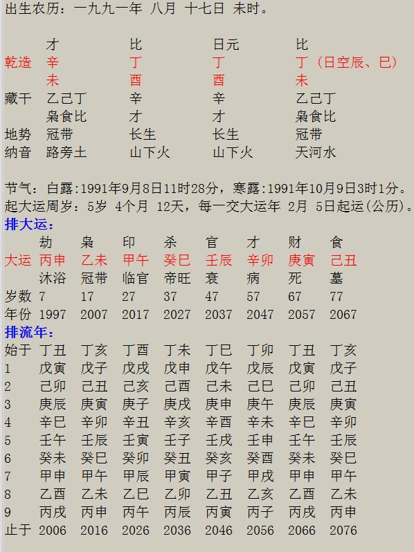 根据口诀看自己八字 看自己的八字