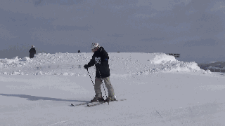 滑雪八字减速图解