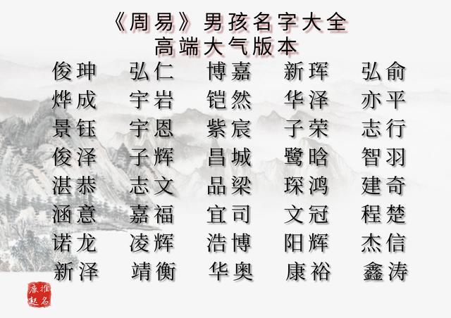 八字起名高分的名字有