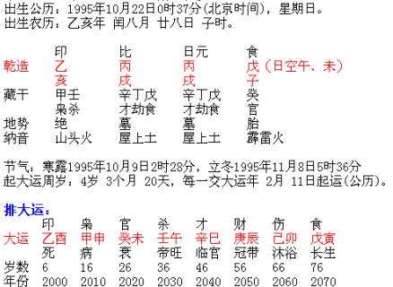 查八字命，生辰八字查询免费