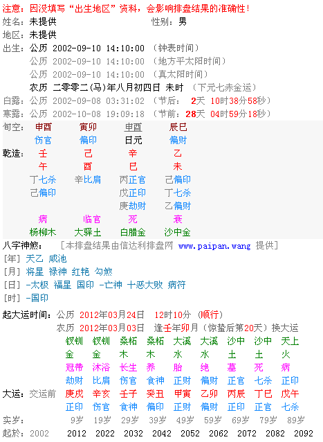 免费生日时辰八字查询，生日时辰八字免费算命