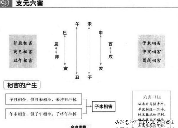 怎样查八字的六害